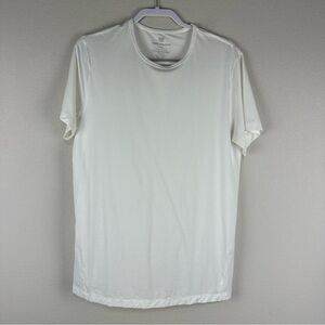 Mack Weldon White Short Sleeve Crew Neckline Tee Shirt Size Large